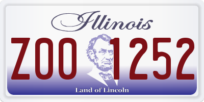 IL license plate Z001252