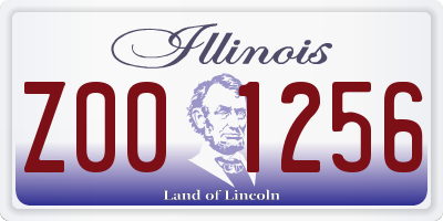 IL license plate Z001256