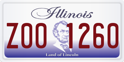 IL license plate Z001260