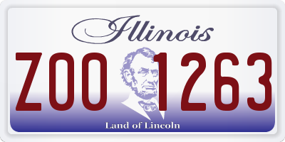 IL license plate Z001263