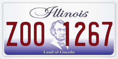 IL license plate Z001267