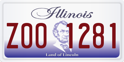 IL license plate Z001281