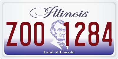 IL license plate Z001284