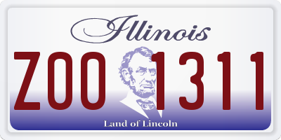 IL license plate Z001311