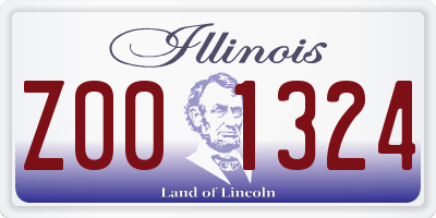 IL license plate Z001324