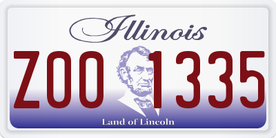 IL license plate Z001335
