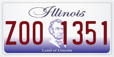 IL license plate Z001351