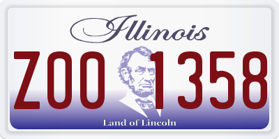 IL license plate Z001358