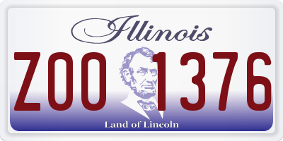 IL license plate Z001376