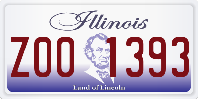 IL license plate Z001393