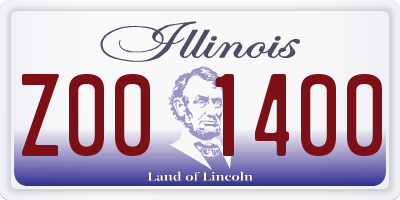 IL license plate Z001400