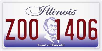 IL license plate Z001406