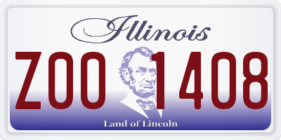IL license plate Z001408