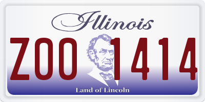 IL license plate Z001414