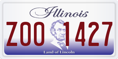 IL license plate Z001427