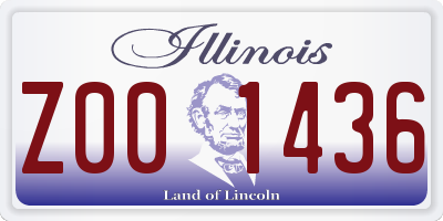 IL license plate Z001436
