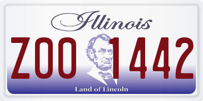 IL license plate Z001442