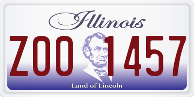 IL license plate Z001457