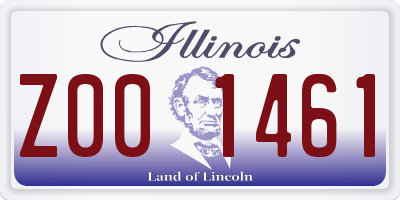 IL license plate Z001461