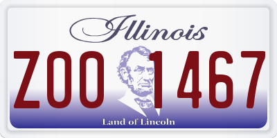 IL license plate Z001467