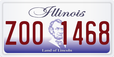 IL license plate Z001468