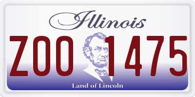 IL license plate Z001475