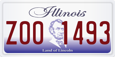 IL license plate Z001493