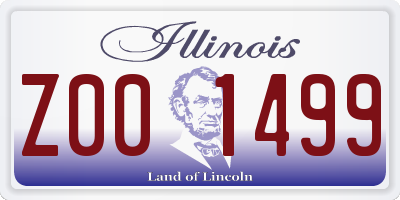 IL license plate Z001499