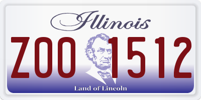 IL license plate Z001512