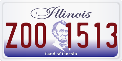 IL license plate Z001513