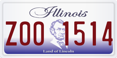 IL license plate Z001514