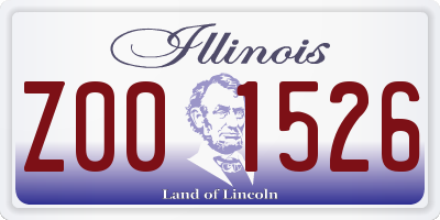 IL license plate Z001526