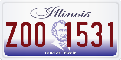 IL license plate Z001531