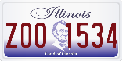 IL license plate Z001534