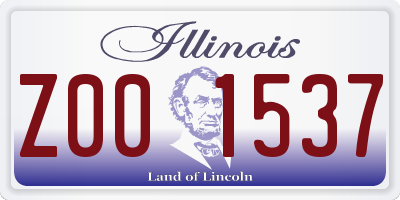 IL license plate Z001537