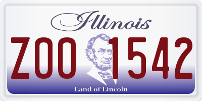 IL license plate Z001542