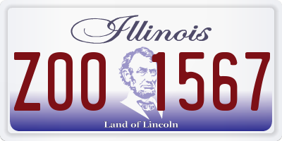 IL license plate Z001567