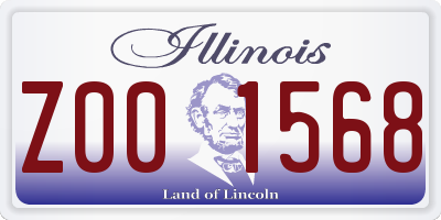 IL license plate Z001568