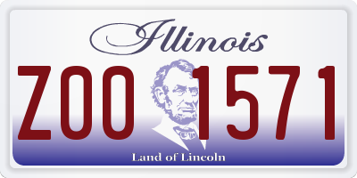 IL license plate Z001571