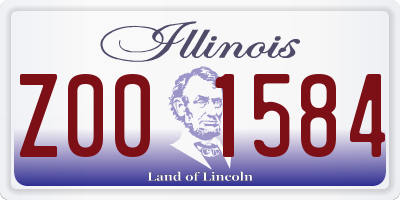IL license plate Z001584