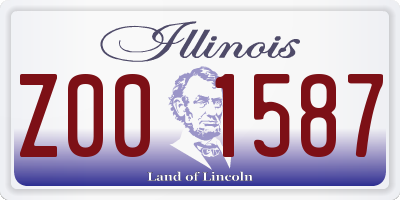 IL license plate Z001587