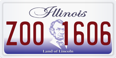 IL license plate Z001606