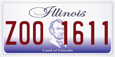 IL license plate Z001611