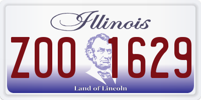 IL license plate Z001629