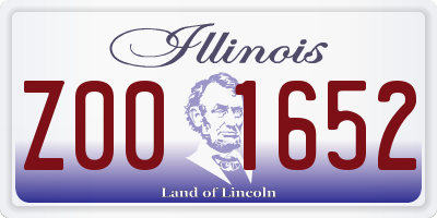 IL license plate Z001652