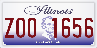 IL license plate Z001656