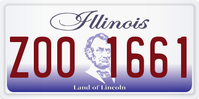IL license plate Z001661