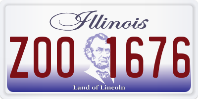 IL license plate Z001676