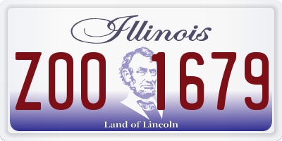 IL license plate Z001679