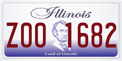 IL license plate Z001682